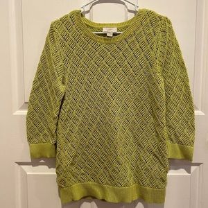 loft green knit sweater